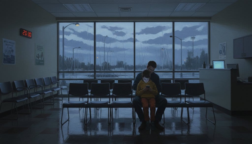 Vigil in Fluorescent Silence