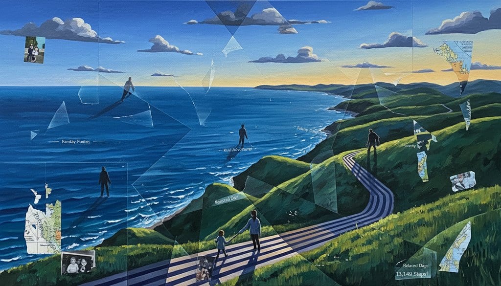Fragmented Steps Through Harbor Light