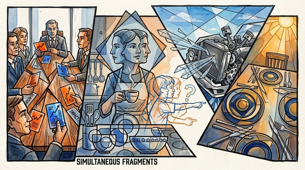 Simultaneity of Four Necessary Worlds